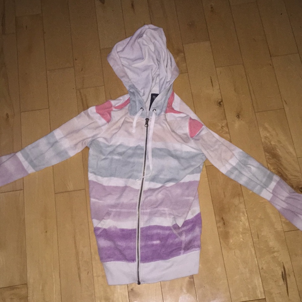 White faded purple teal faded pink and light pink